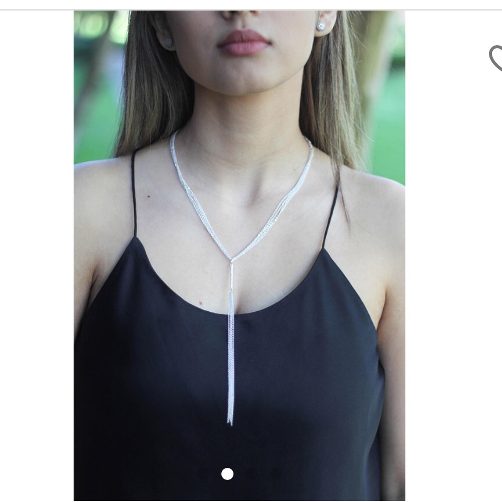 Multi chain silver necklace
